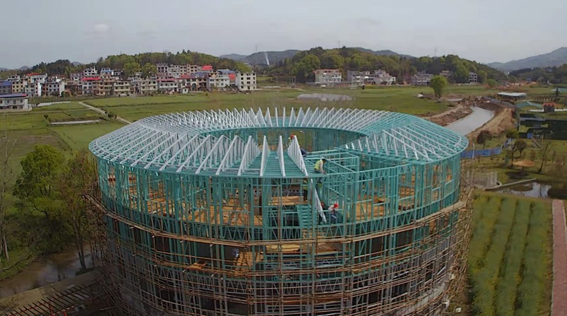 輕鋼結(jié)構(gòu)圓形建筑項目，造型靈活！