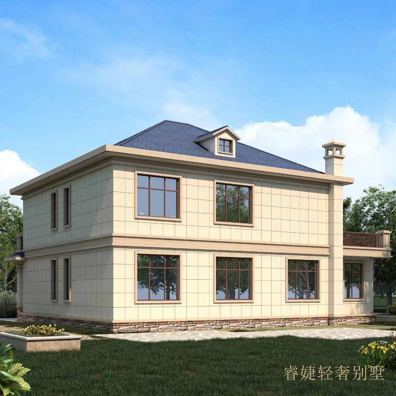 農(nóng)村42萬二層自建別墅設(shè)計(jì)圖，占地120平米左右，戶型極好(圖3)